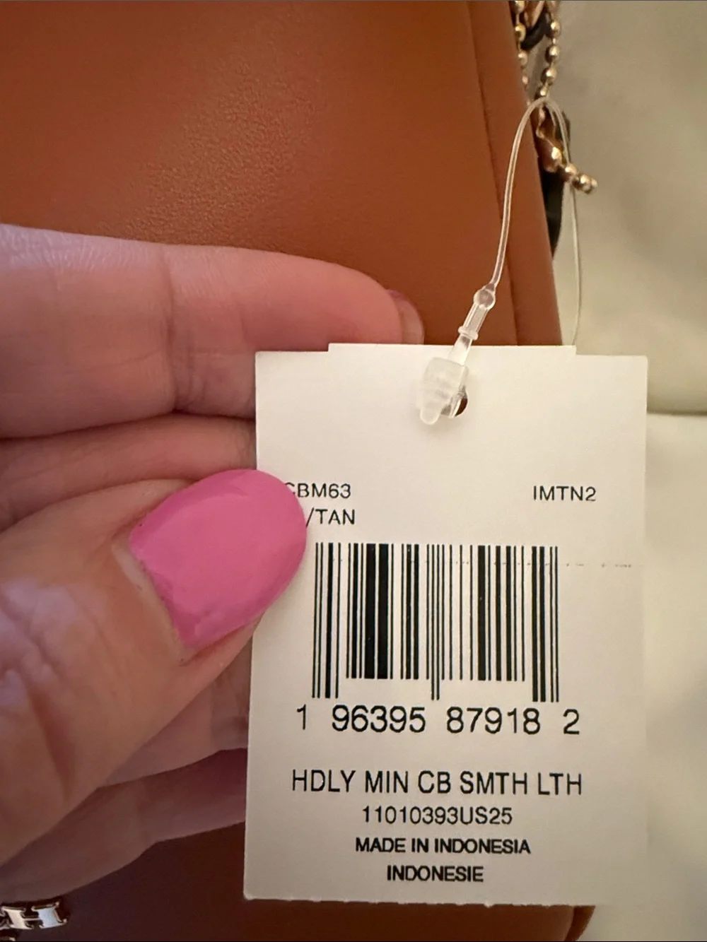 🤎Coach NWT Honey Brown Leather Hadley TurnLock Mini Crossbody with Gold Hardware - Picture 9 of 9